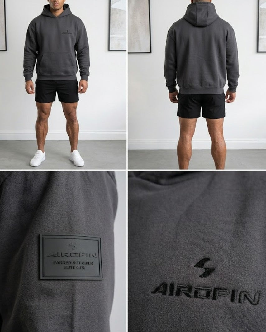 Airofin Elite Crest Hoodie (Charcoal)