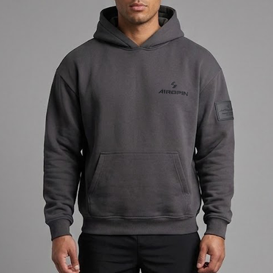 Airofin Elite Crest Hoodie (Charcoal)